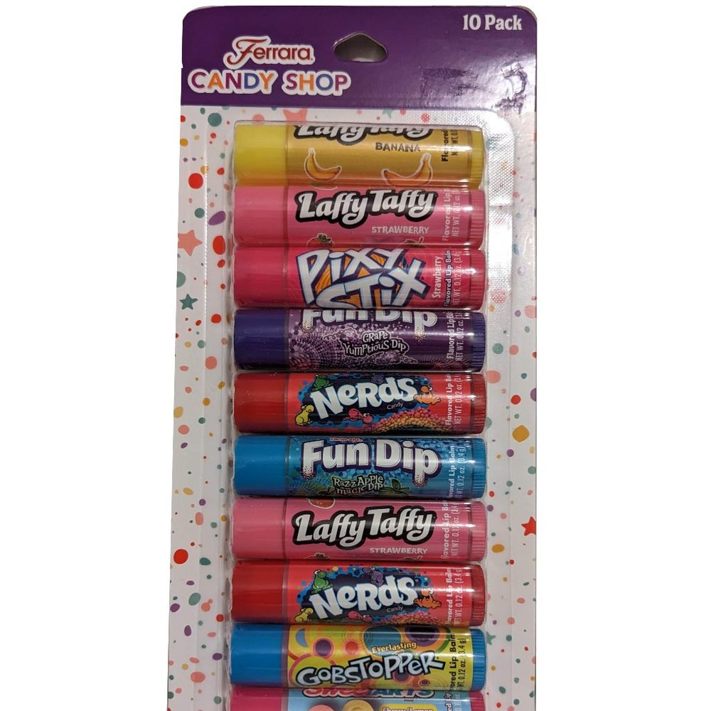 Candy Shop Assorted Flavored Lip Balm, 10 Pack | Collection of Candy Favorites